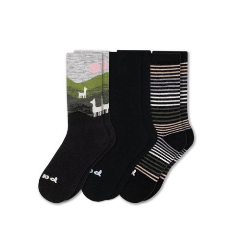 3 Pack - Women's Crew Pacas Socks