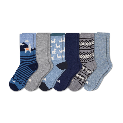 6 Pack - Women's Crew Pacas Socks