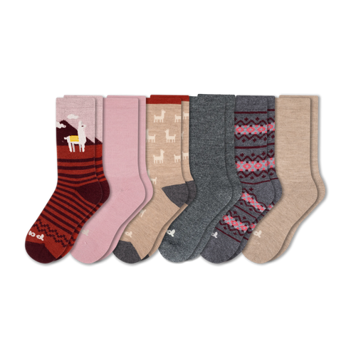 6 Pack - Women's Crew Pacas Socks
