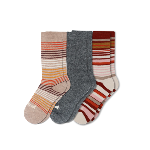 3 Pack - Women's Crew Pacas Socks