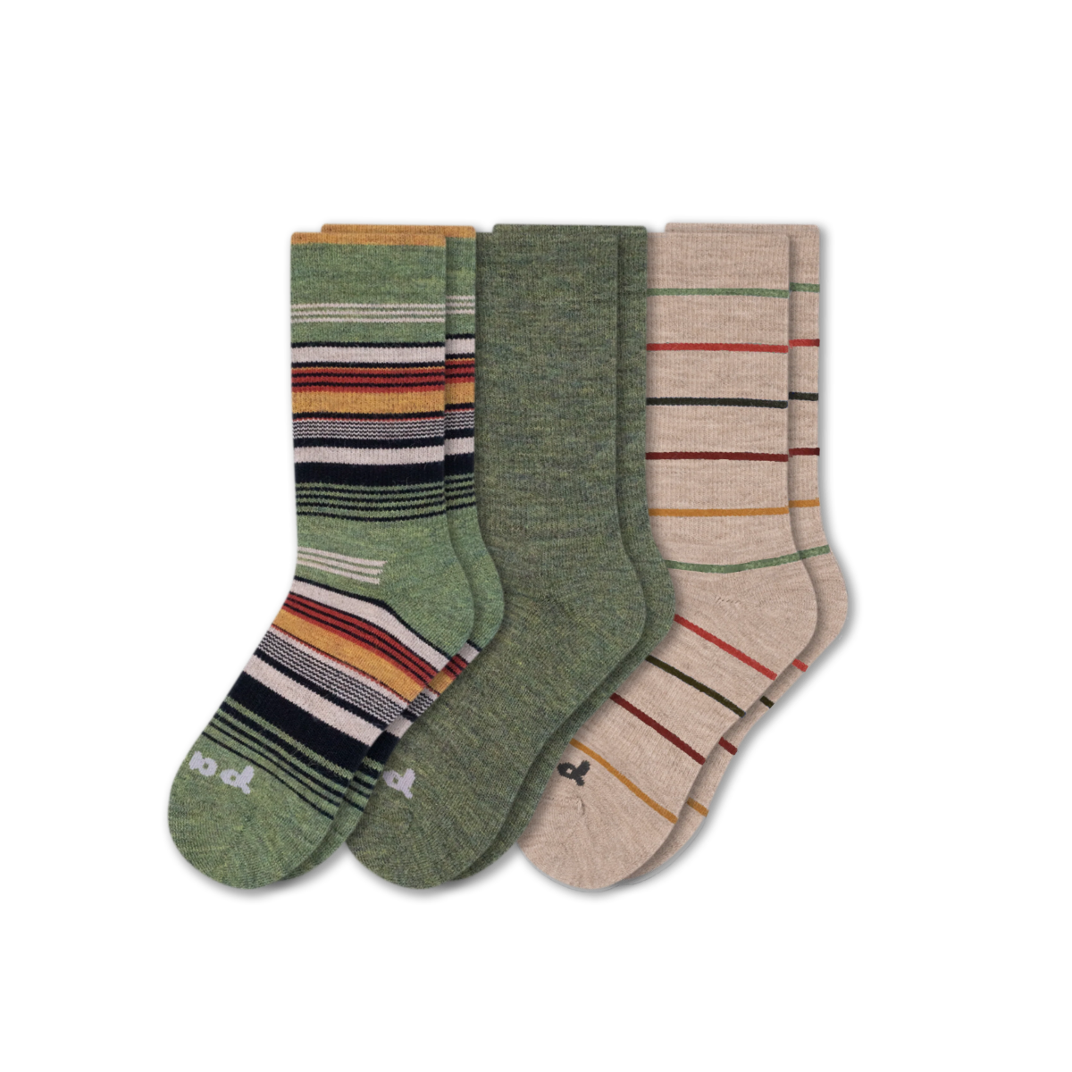 3 Pack - Men's Crew Pacas Socks