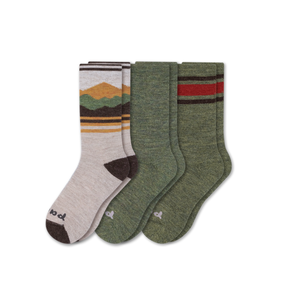 3 Pack - Men's Crew Pacas Socks