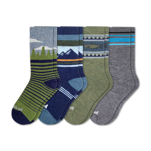 4 Pack - Men's Crew Pacas Socks