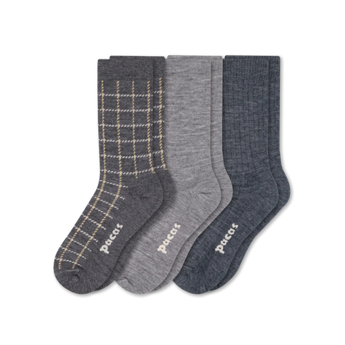 3 Pack - Women's Light-Weight Crew Pacas Socks