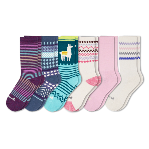 6 Pack - Women's Crew Pacas Socks