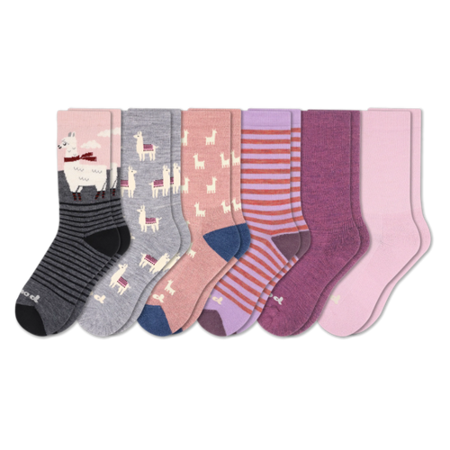6 Pack - Women's Crew Pacas Socks