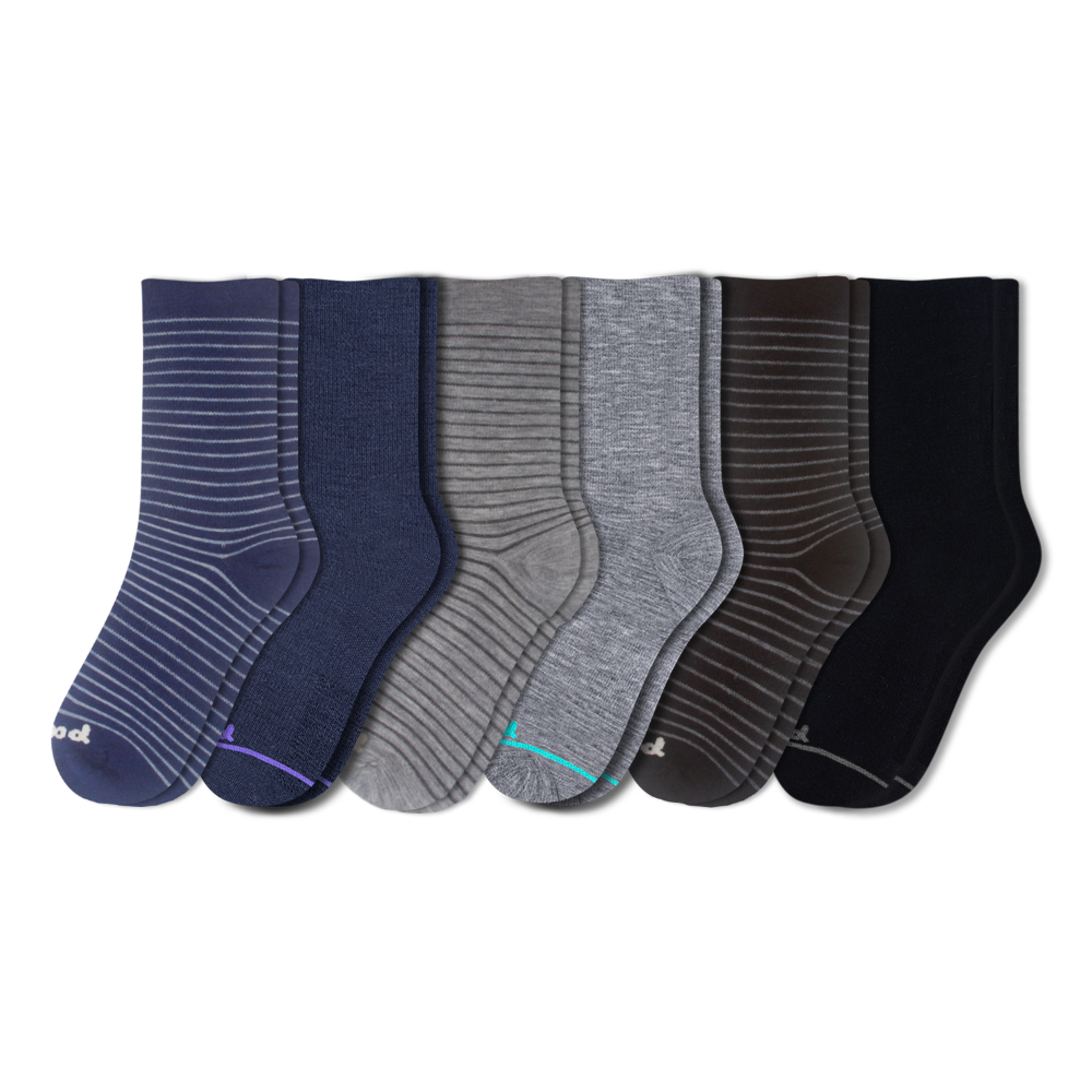 6 Pack - Women's Light-Weight Crew Pacas Socks
