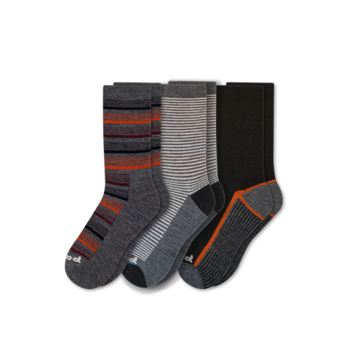 3 Pack - Men's Light-Weight Crew Pacas Socks