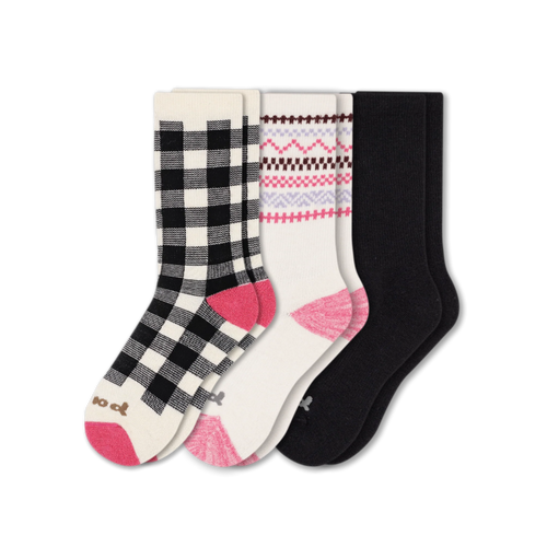 3 Pack - Women's Crew Pacas Socks