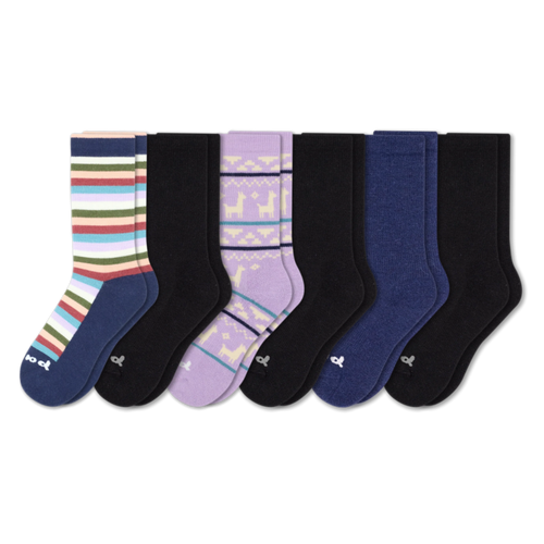 6 Pack - Women's Crew Pacas Socks