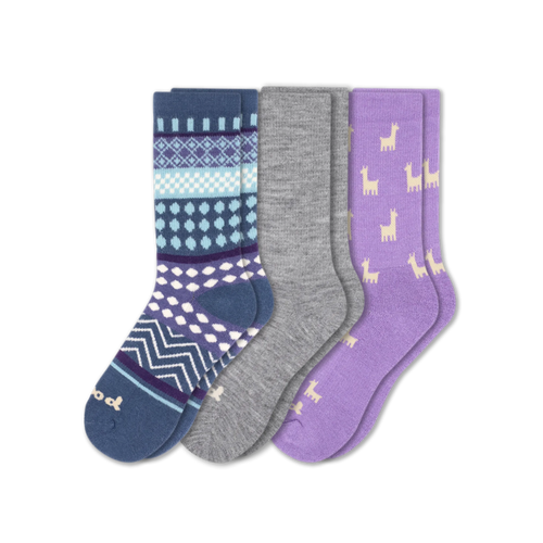 3 Pack - Women's Crew Pacas Socks