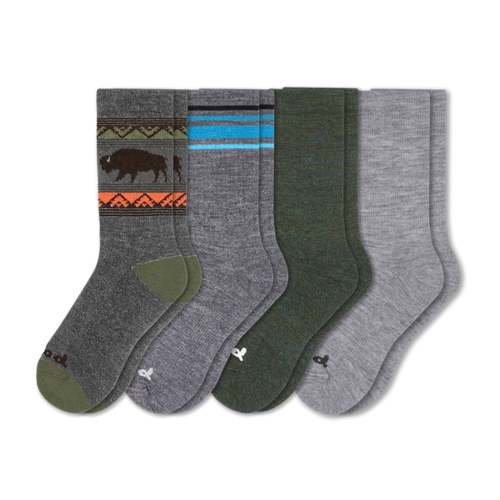 4 Pack - Men's Crew Pacas Socks
