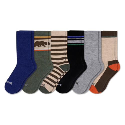 6 Pack - Men's Crew Pacas Socks