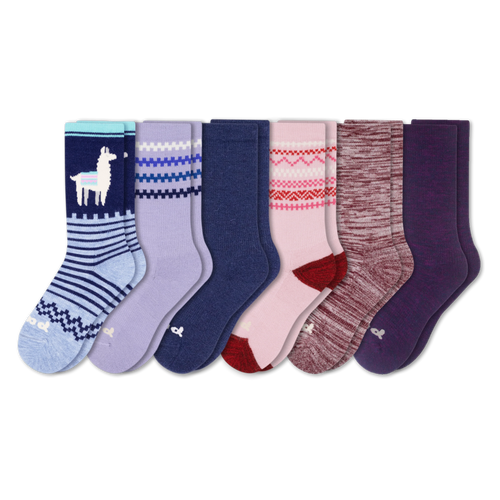6 Pack - Women's Crew Pacas Socks