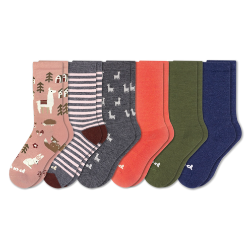 6 Pack - Women's Crew Pacas Socks