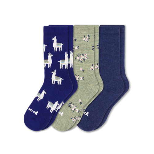 3 Pack - Women's Crew Pacas Socks