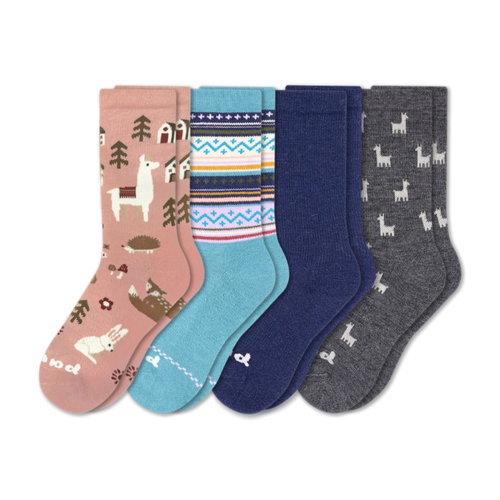 4 Pack - Women's Crew Pacas Socks