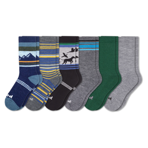 6 Pack - Men's Crew Pacas Socks