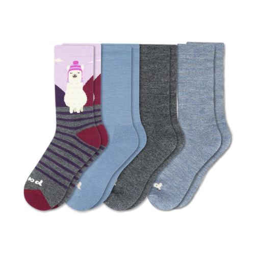 4 Pack - Women's Crew Pacas Socks