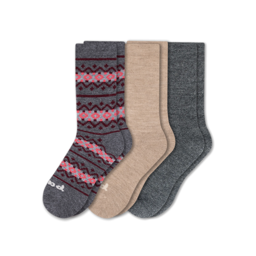 3 Pack - Women's Crew Pacas Socks