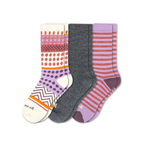 3 Pack - Women's Crew Pacas Socks