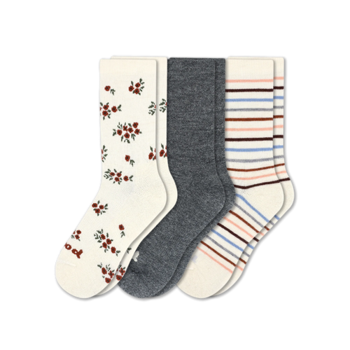 3 Pack - Women's Crew Pacas Socks