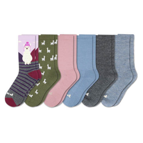 6 Pack - Women's Crew Pacas Socks