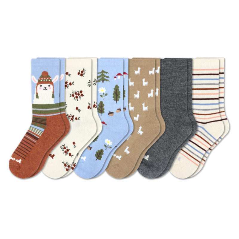 6 Pack - Women's Crew Pacas Socks