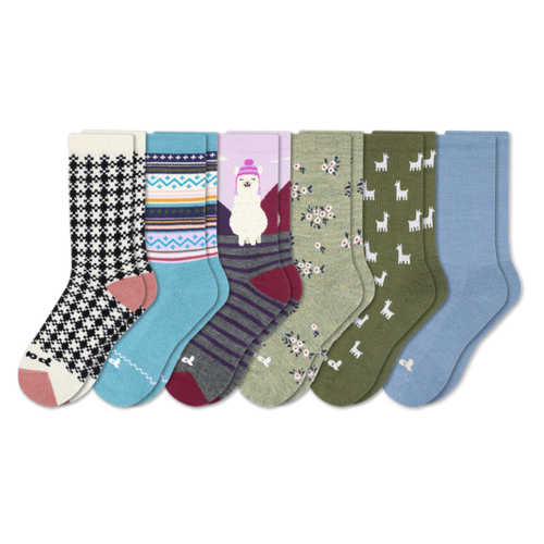6 Pack - Women's Crew Pacas Socks