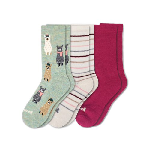 3 Pack - Women's Crew Pacas Socks