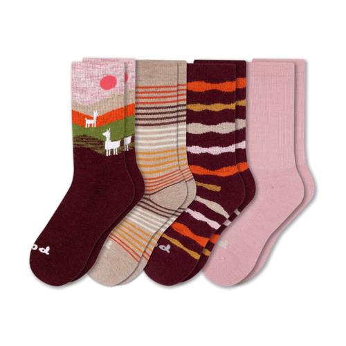 4 Pack - Women's Crew Pacas Socks