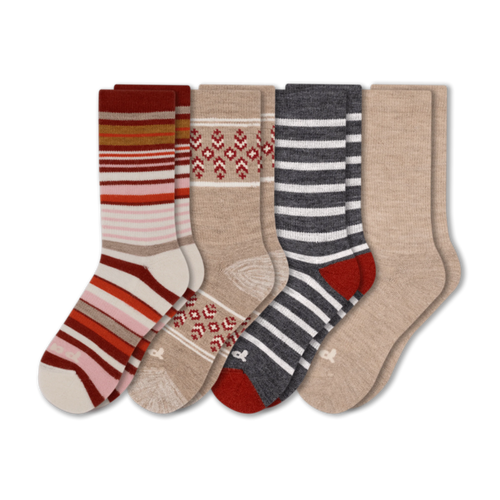 4 Pack - Women's Crew Pacas Socks