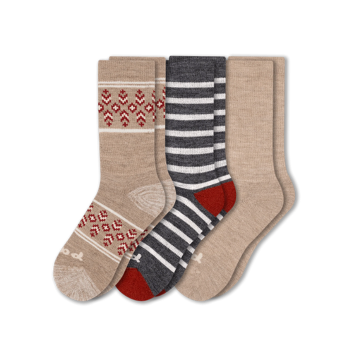 3 Pack - Women's Crew Pacas Socks