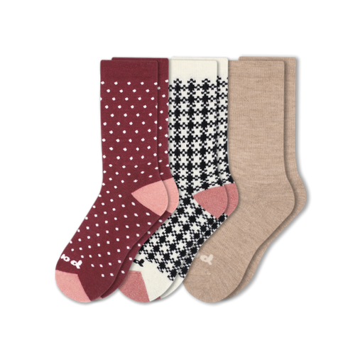 3 Pack - Women's Crew Pacas Socks