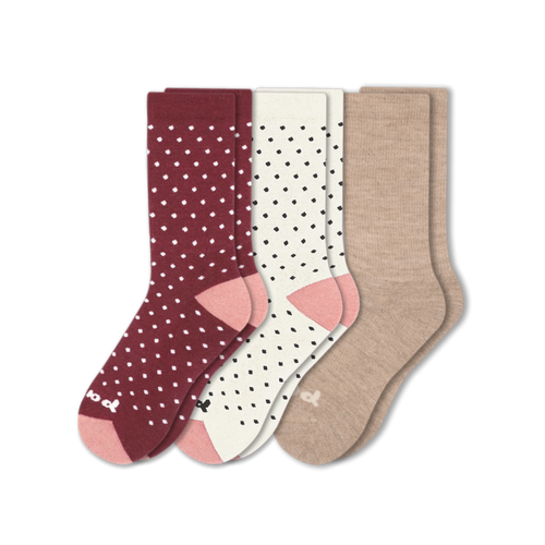 3 Pack - Women's Crew Pacas Socks