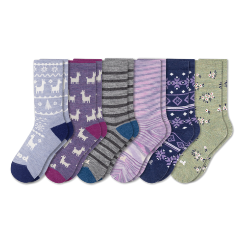 6 Pack - Women's Crew Pacas Socks