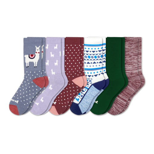6 Pack - Women's Crew Pacas Socks
