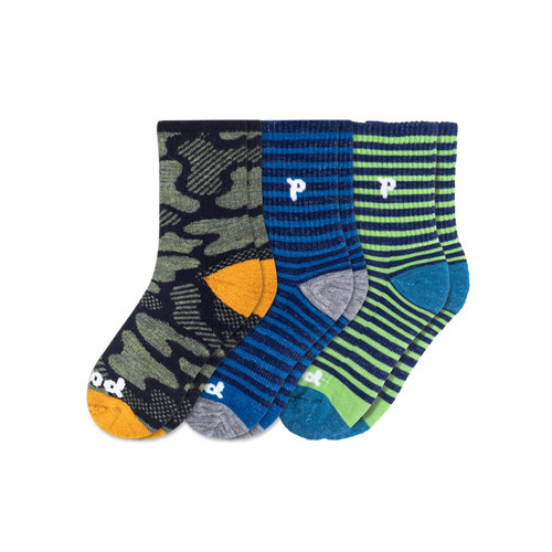 3 Pack - Kids' Crew Pacas Socks
