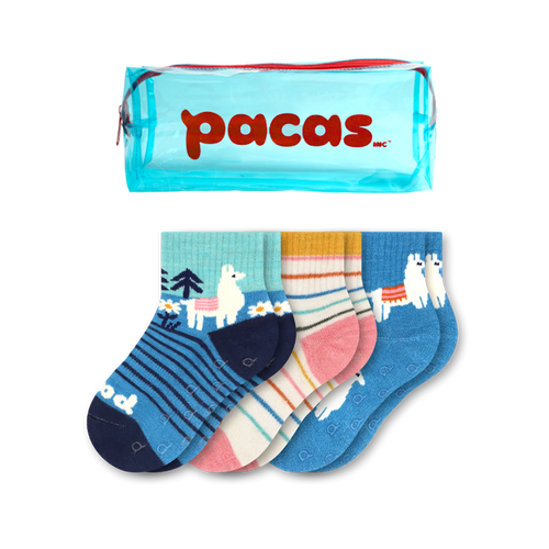 3 Pack - Toddler Pacas Gripper Socks