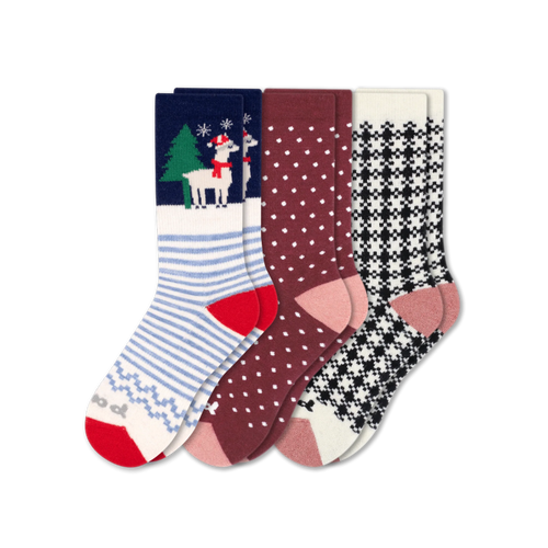 3 Pack - Women's Crew Pacas Socks