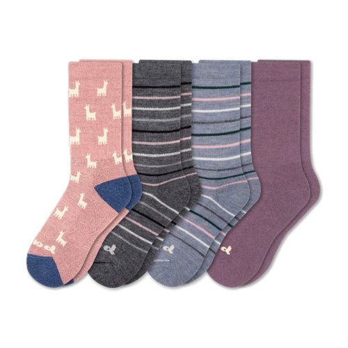 4 Pack - Women's Crew Pacas Socks
