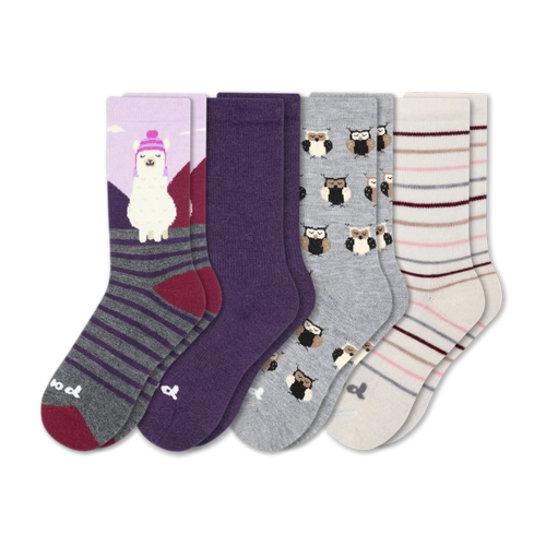 4 Pack - Women's Crew Pacas Socks