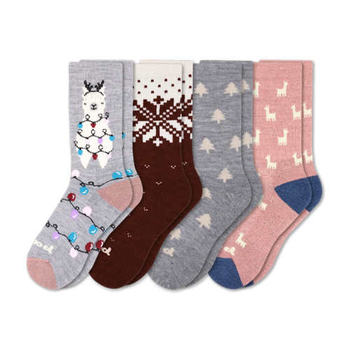 4 Pack - Women's Crew Pacas Socks