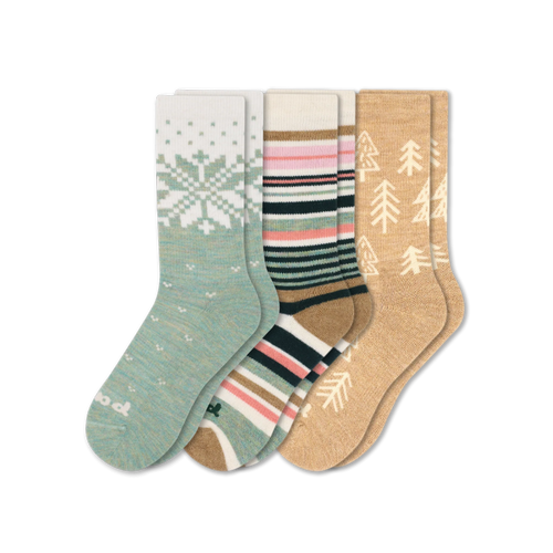 3 Pack - Women's Crew Pacas Socks