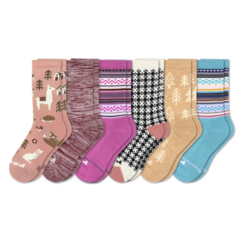 6 Pack - Women's Crew Pacas Socks