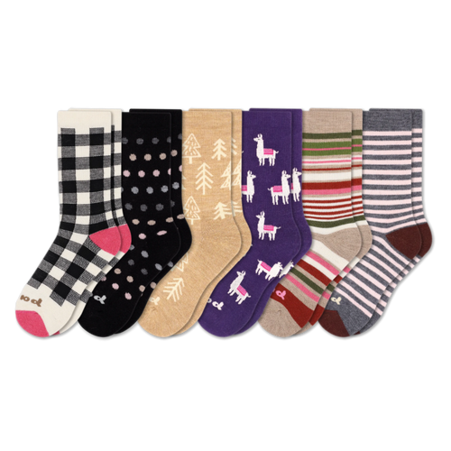 6 Pack - Women's Crew Pacas Socks