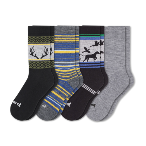 4 Pack - Men's Crew Pacas Socks