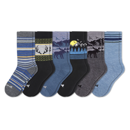 6 Pack - Men's Crew Pacas Socks
