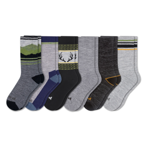 6 Pack - Men's Crew Pacas Socks