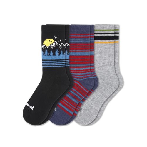 3 Pack - Men's Crew Pacas Socks